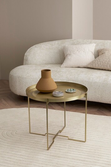 Ellos Home Sofabord George Høyt Ø 57 cm Messing