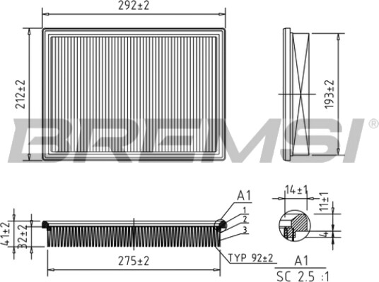 Luftfilter BREMSI FA1342