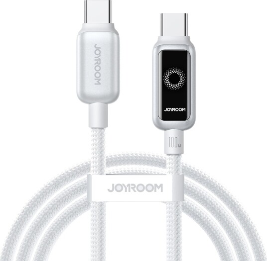 Joyroom USB-C til USB-C hurtigladekabel 100W, 1,2m - Hvit