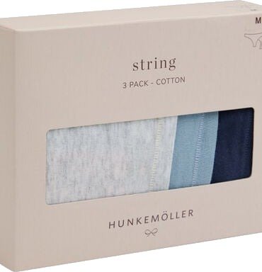 Hunkemöller Multipakk med Bomullsstringtruser Blå