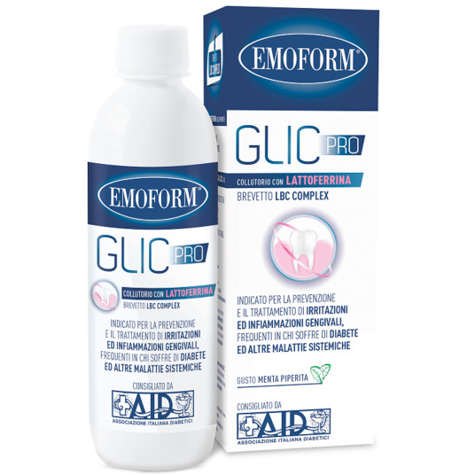 Emoform Munnvann Glic Pro Gum irritasjon & betennelse 300 ml.