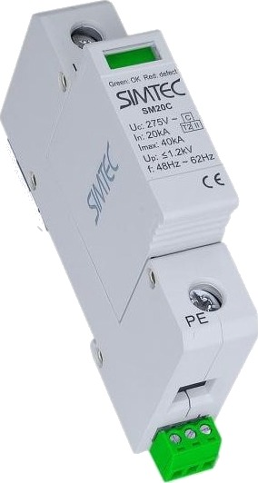 Simet Overspenningsvern C 1P 20kA Simtec SM20c/1-275 Simet Overspenningsvern C 1P 20kA Simtec SM20c/1-275
