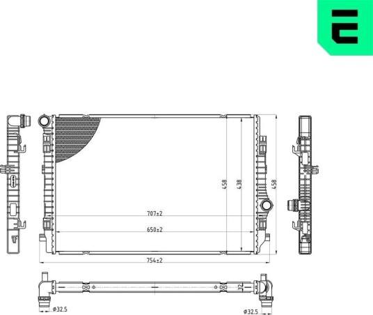 ERA 673188 Radiator motorkjøling