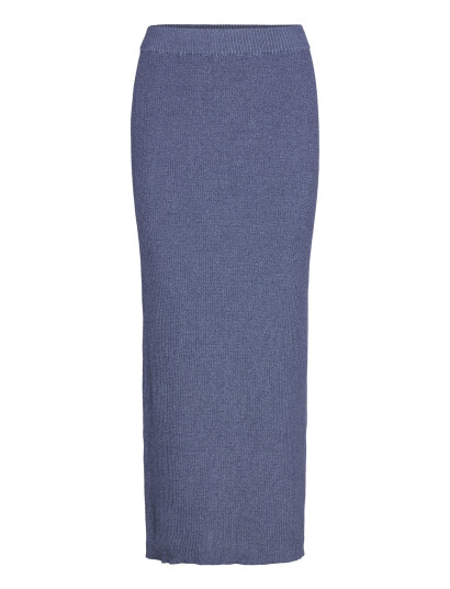 Monki Rib Knit Maxi Skirt - Blue - M Monki Rib Knit Maxi Skirt - Blue - M