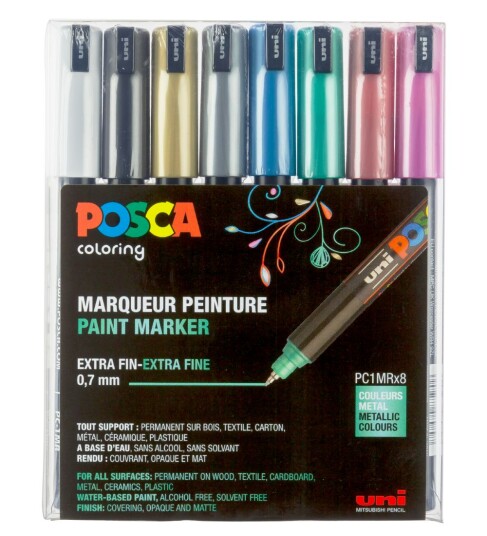 Posca Posca PC-1MR Metallic  Set of 8