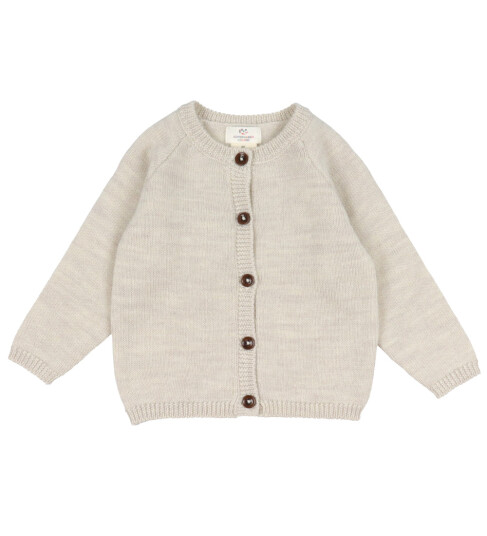 Copenhagen Colors Cardigan Ull Pale Cream Melange Copenhagen Colors 1 år (80) Cardigan Hvit