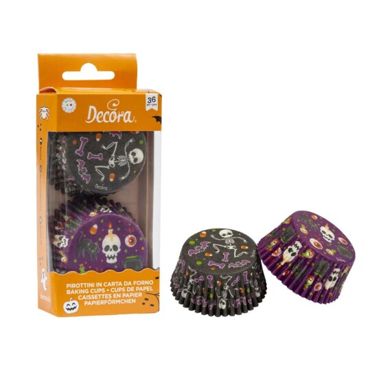 Decora Muffinsformer Halloween Skjelett Pk/36 