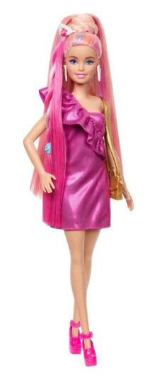 Barbie Totally Hair Dukke m/ rosa hår og tilbehør