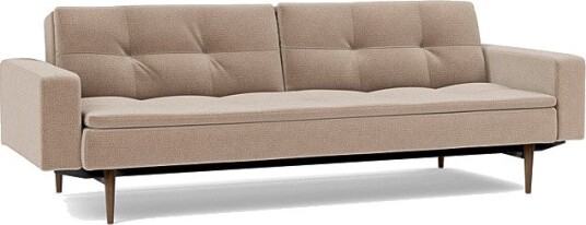 Sovesofa Dublexo med Armlener & Mørk Styletto ben B 6003684