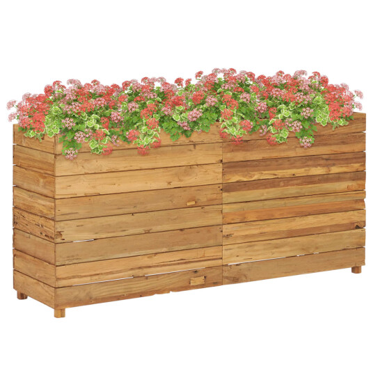 vidaXL Høybed 150x40x72 cm resirkulert teak og stål