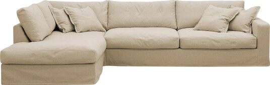 Valencia Ekstra dyp 4 seters sofa med sjeselong venstre Beige