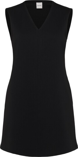 Calvin Klein Sl Interlock V Neck Mini Dress Black L