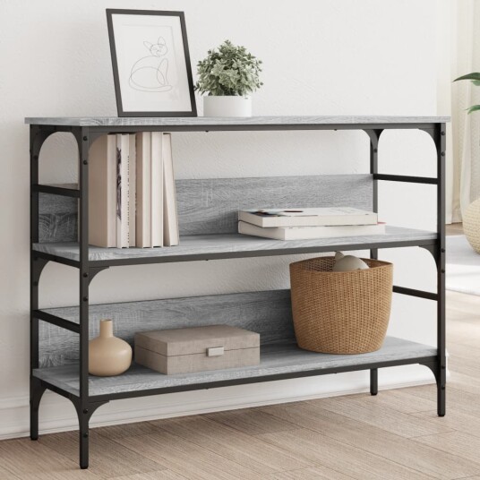 Konsollbord grå sonoma 100x32x75 cm konstruert tre 8721012341128