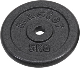 Vektskive metall, 25 mm, 2 x 5 kg