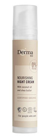 Derma Eco Nattkrem 50 ml med E-Vitamin Økologisk for Sensitiv og Tørr Hud