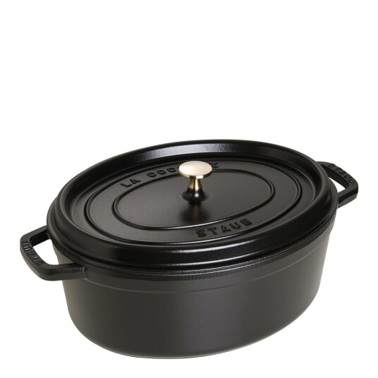 Staub Støpejernsgryte 6,7L oval svart