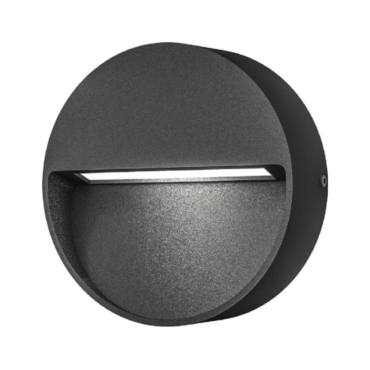 Norlux Chara round vegglampe utendørs IP54 - Mørk grå Norlux Chara round vegglampe utendørs IP54 - Mørk grå