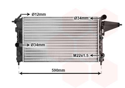 Radiator VAN WEZEL 37002161