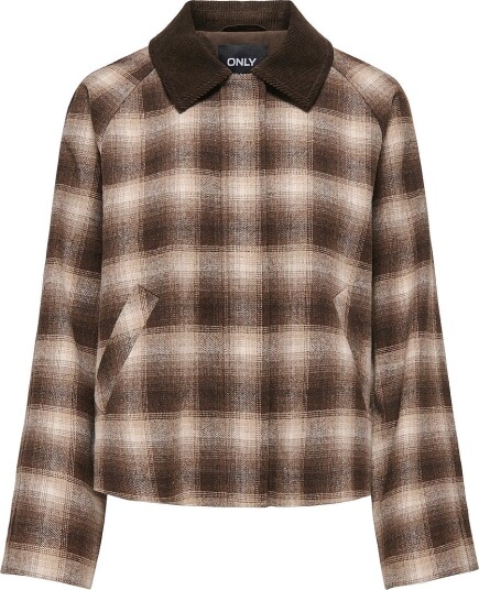 ONLY Onlkine Checked Cord Jacket Cc Otw Brown XL