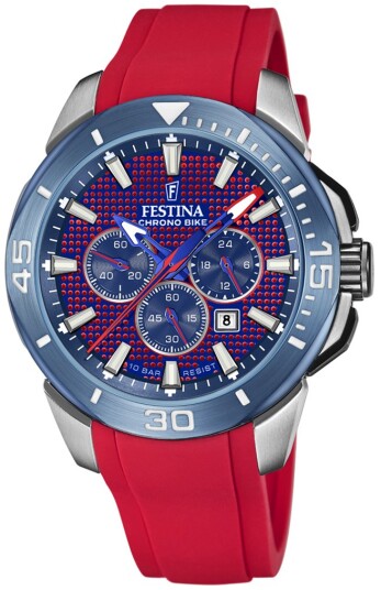 Festina Herreklokke F20642 2 Chrono Bike Blå/Gummi Ø47 mm