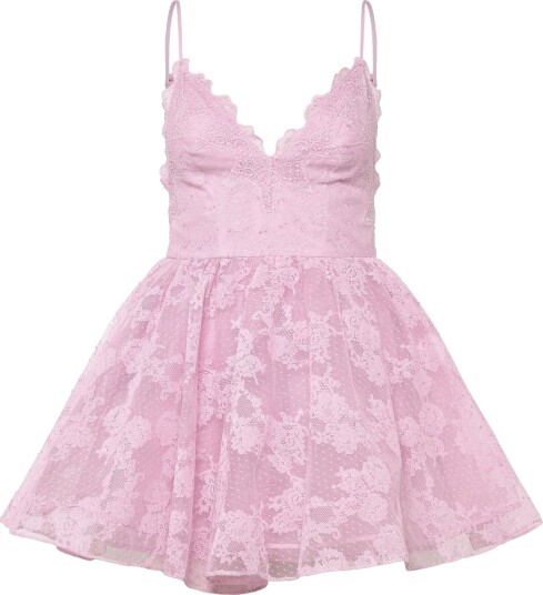 Bardot Orelia Lace Mini Dress   Pink   38