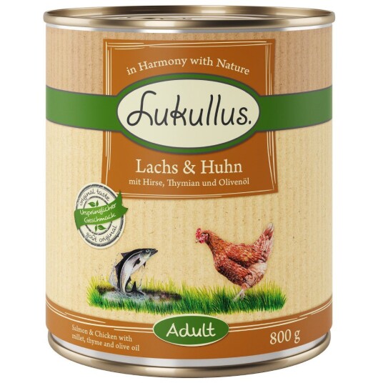 Lukullus Laks & Kylling Med Hirse Timian Og Olivenolje 6 X 800 G Lukullus Laks & Kylling Med Hirse Timian Og Olivenolje 6 X 800 G
