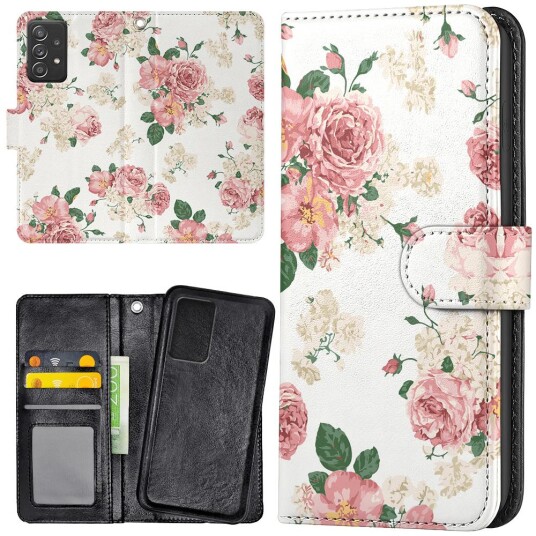 Generic Samsung Galaxy A53 5g - Lommebok Deksel Retro Blomster