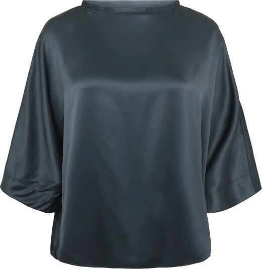 Ahlvar Gallery Tori Satin Tee DARK GREY XS