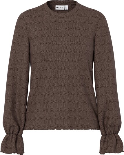 Pieces Pcdaisy Ls O Neck Top Jrs Noos Bc Brown S