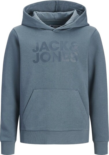 Jack & Jones Hettegenser JjeCorp Blue Mirage/BIG Tonal Jack & Jones 12 år 152 Hettegenser Blå
