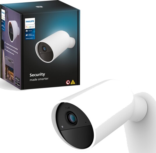 Philips Hue Secure Batteri Overvåkningskamera Hvit 1080P med Bevegelsessensor