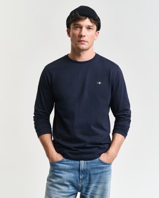 Gant Shield langermet t skjorte EVENING BLUE M