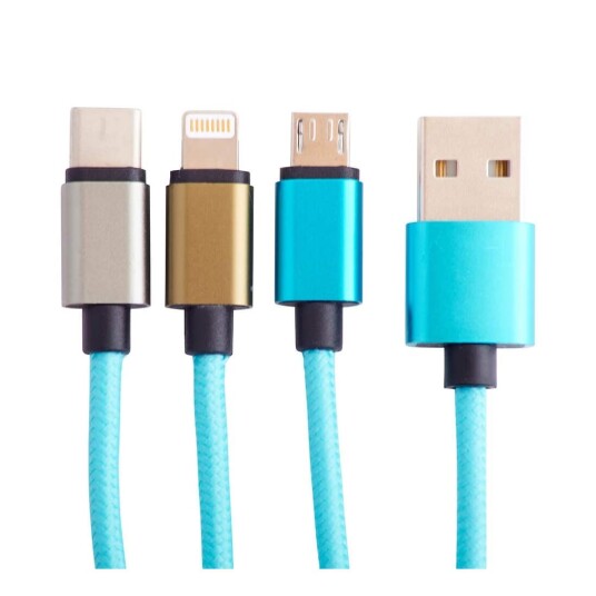 Squishmallows Ladekabel 1,2m Tat 3in1 Usb c/micro/lightning