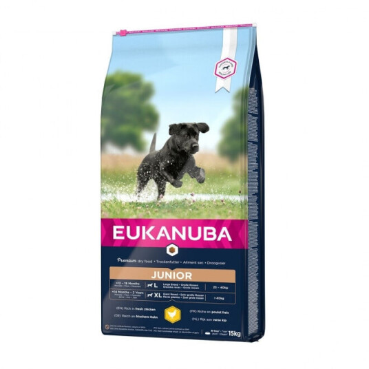Eukanuba Junior Large Breed Hundefôr 15 kg - Økologisk Tørrfôr for Valper