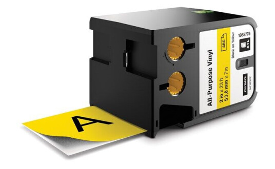 DYMO Dymo XTL industri vinyl tape (54 mm) - sort på gul
