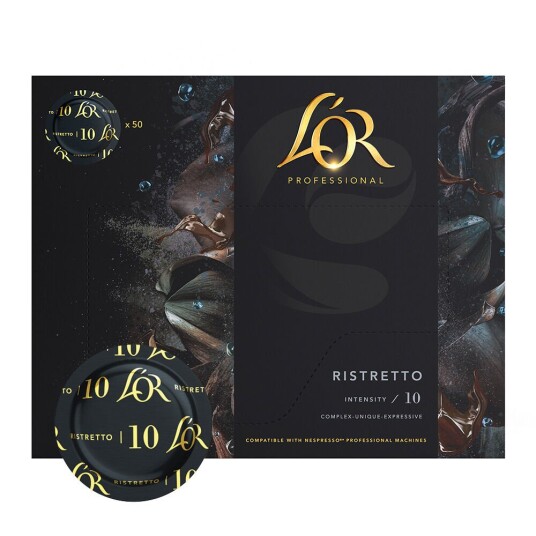 Nespresso L'OR Ristretto til Nespresso Pro. 50 kapsler Nespresso L'OR Ristretto til Nespresso Pro. 50 kapsler