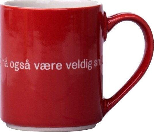 Design House Stockholm Lindgren krus "Den som er veldig sterk" 35 cl rød