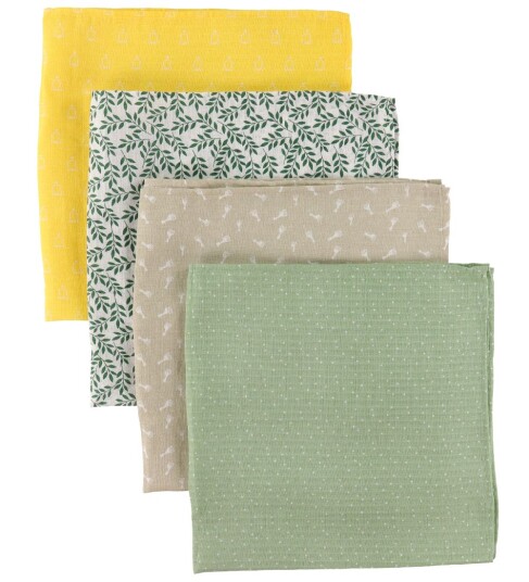 VULLI Sophie la Girafe® Fargerike burp kluter / muslin kluter sett med VULLI Sophie la Girafe® Fargerike burp kluter / muslin kluter sett med