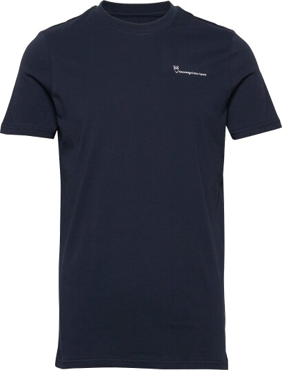Knowledge Cotton Apparel | Regular Trademark Chest Print T Shi | M