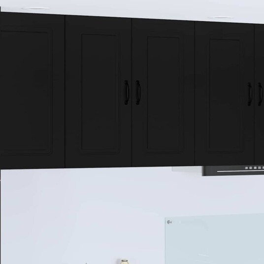  Kjøkkenskap med hylle Svart 80 x 31 x 80 cm Konstruert tre
