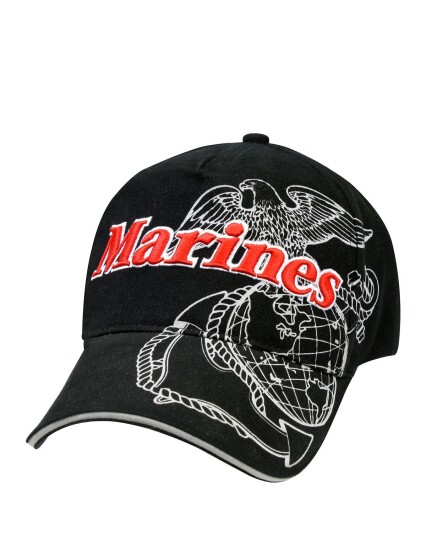 Rothco Deluxe Low Pro Cap Black / Red Marines Svart