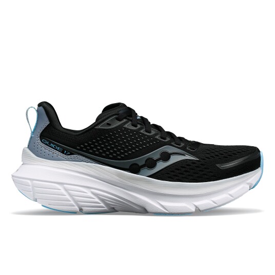 Saucony Women's Guide 17 Wide Black/Fog 37, Black/Fog Saucony Women's Guide 17 Wide Black/Fog 37, Black/Fog