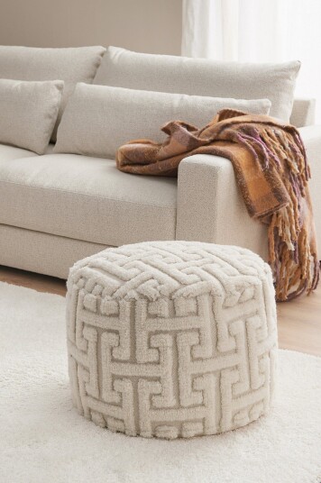 Ellos Home Puff Gogo Ø 54 cm Hvit Ellos Home Puff Gogo Ø 54 cm Hvit