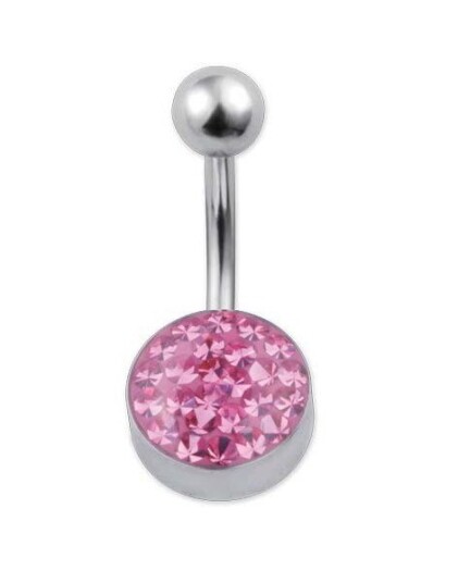 Glitzy Navlepiercing Rosa