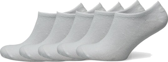 NORVIG 5 Pack Mens No Show   White   40/46