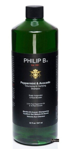 Philip B Peppermint & Avocado Sjampo 947 ml - Rensende og Forfriskende Hodebunnsbehandling