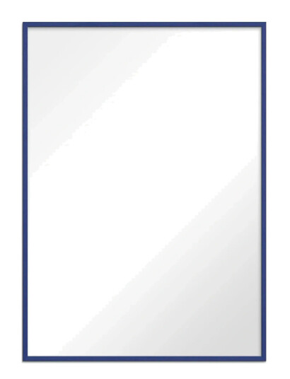 Poster & Frame Blue Wood Mirror - Blue - 40X50CM