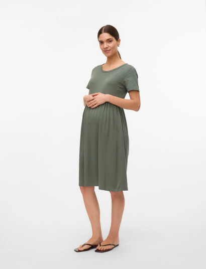 Mamalicious Mlmia Ss Jrs Abk Skater Dress Noos   Green   M
