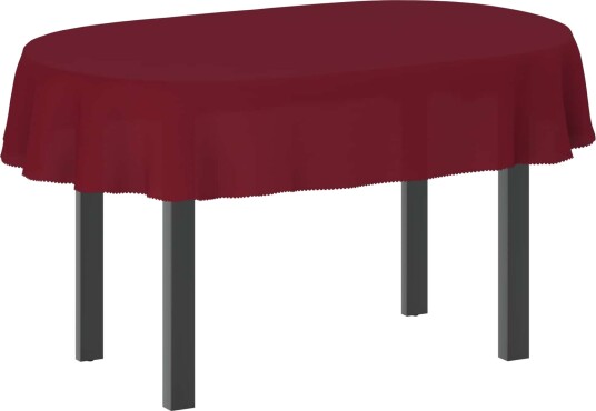 vidaXL Bordduk 5 stk. Oval Vinrød 130 x 220 cm Polyester