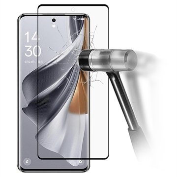 Oppo Reno10 Full Cover Beskyttelsesglass Svart Kant